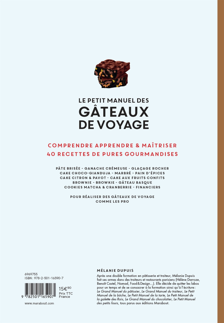 LE PETIT MANUEL DES GATEAUX DE VOYAGE - DUPUIS/JAVELLE - MARABOUT