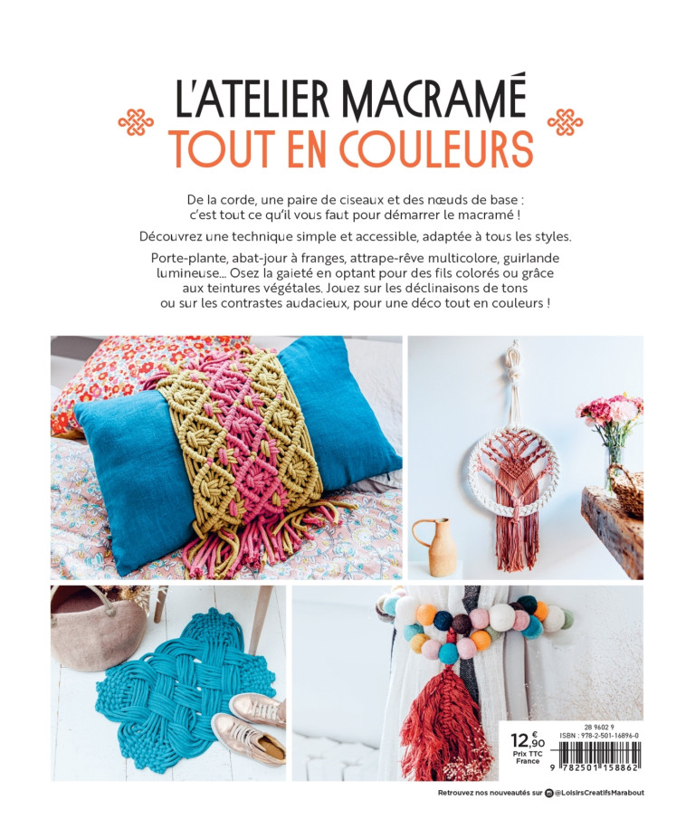 L'ATELIER MACRAME TOUT EN COULEUR - VAUZEILLES FRANCOISE - MARABOUT