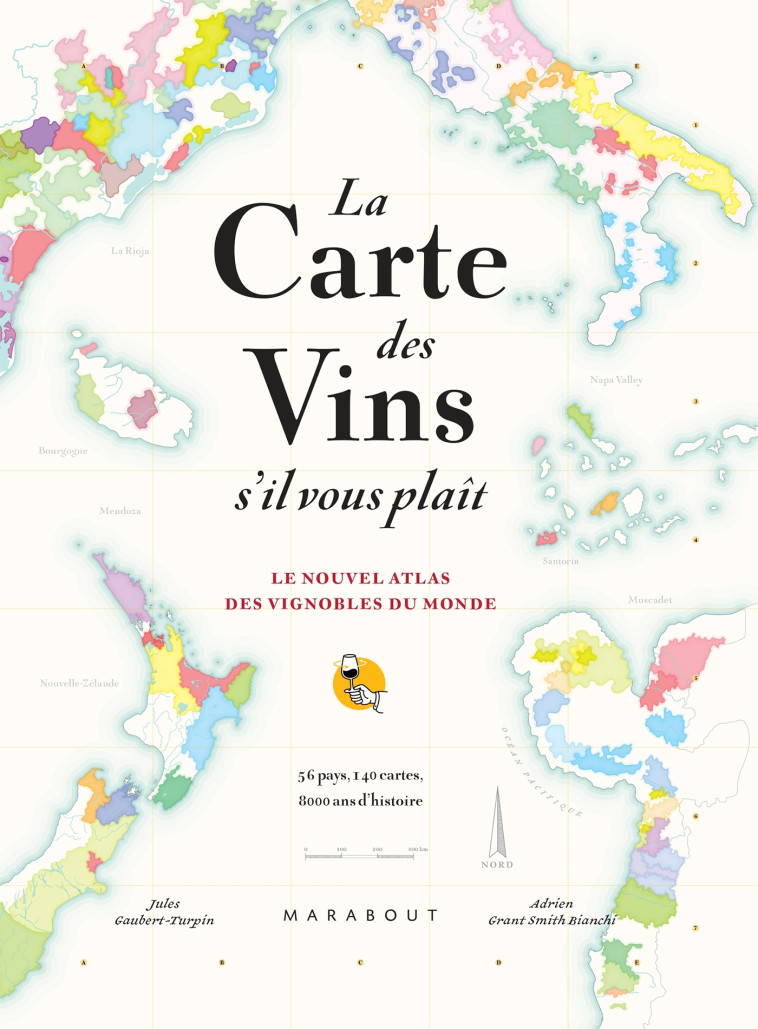 LA CARTE DES VINS S'IL VOUS PLAIT - LE NOUVEL ATLAS DES VIGNOBLES DU MONDE - GAUBERT-TURPIN - MARABOUT