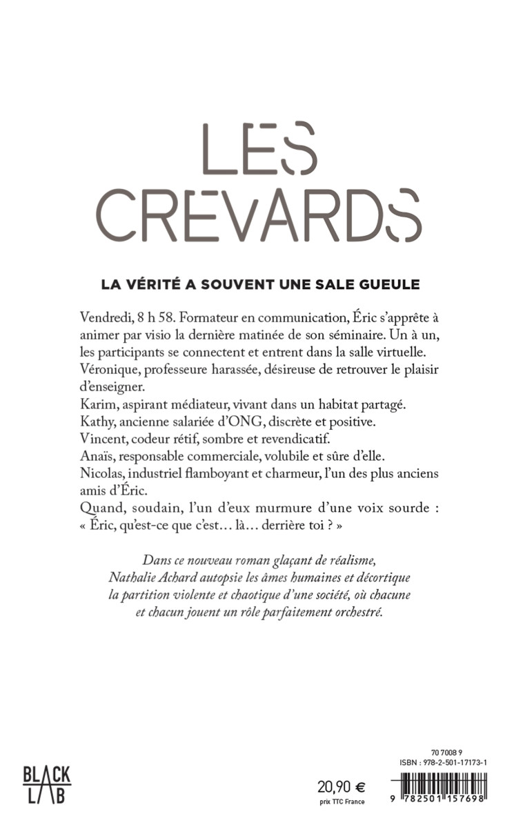 LES CREVARDS - ACHARD NATHALIE - HACHETTE FICTIO