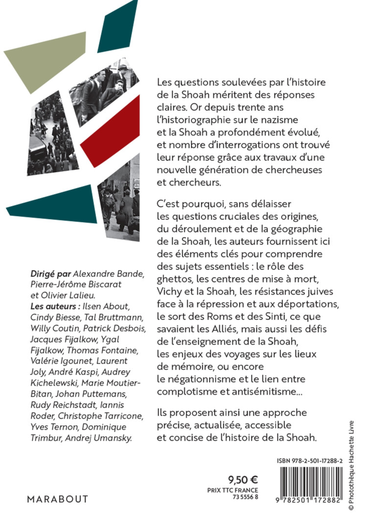 NOUVELLE HISTOIRE DE LA SHOAH - BANDE ALEXANDRE - MARABOUT