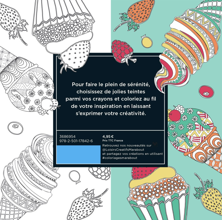 PETIT LIVRE A COLORIER - GOURMANDISES - COLLECTIF - MARABOUT