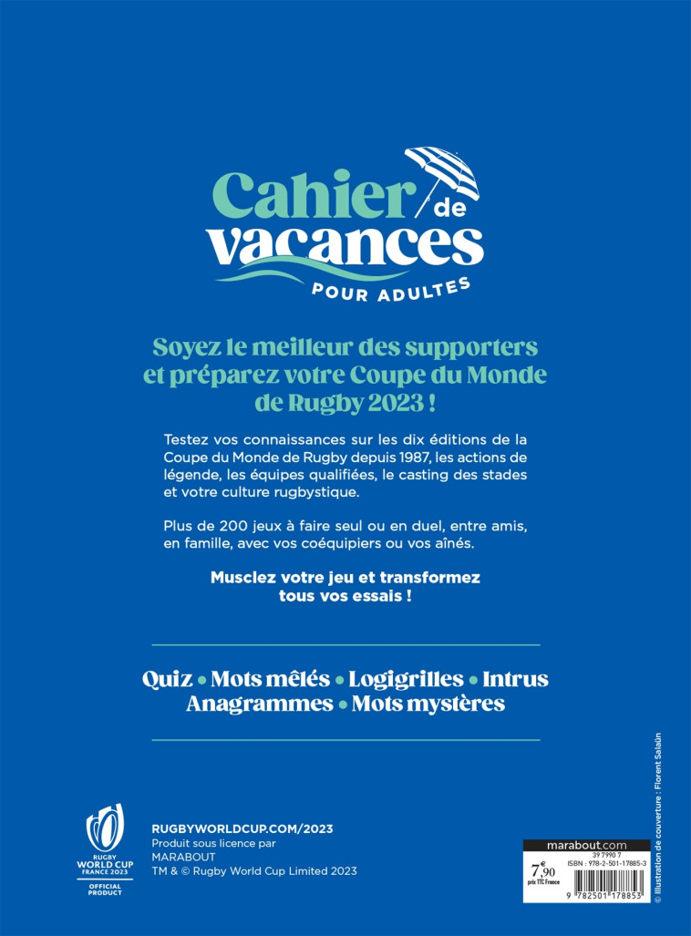 CAHIER DE VACANCES RUGBY WORLD CUP - COLLECTIF - MARABOUT