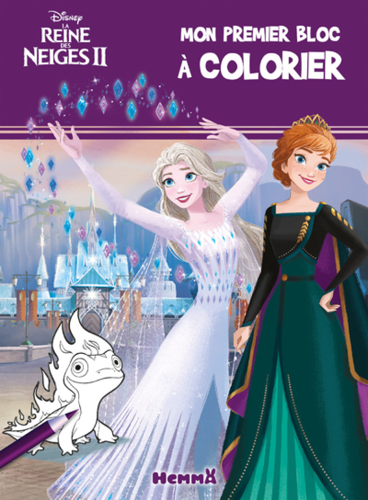 DISNEY LA REINE DES NEIGES 2 - MON PREMIER BLOC A COLORIER (ELSA ET ANNA) - COLLECTIF - HEMMA