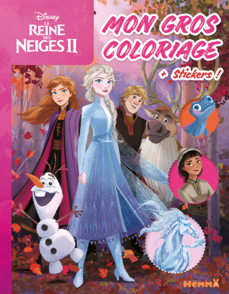 DISNEY LA REINE DES NEIGES 2 - MON GROS COLORIAGE + STICKERS ! (OLAF, ANNA, ELSA, KRISTOFF) - COLLECTIF - HEMMA