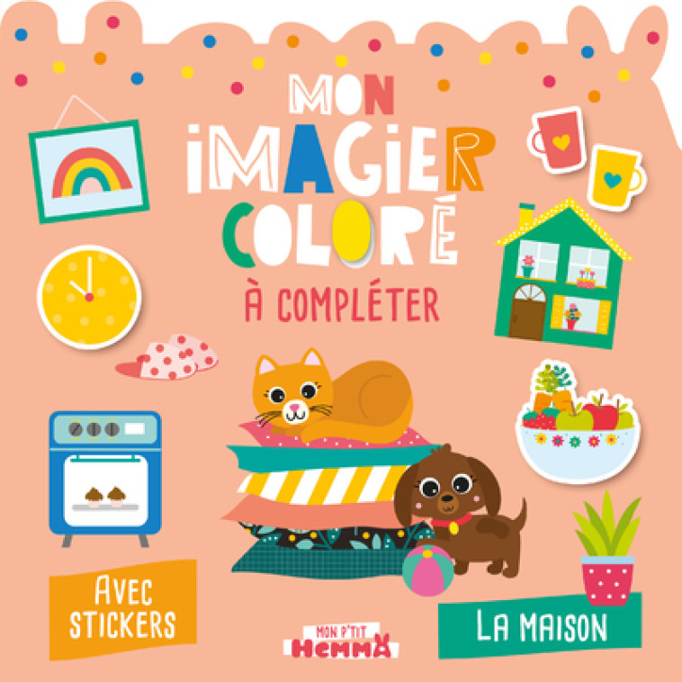 MON IMAGIER COLORE A COMPLETER - LA MAISON - CAROTTE ET COMPAGNIE - HEMMA