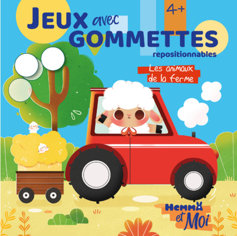 JEUX AVEC GOMMETTES LES ANIMAUX DE LA FERME - AHORINE - HEMMA