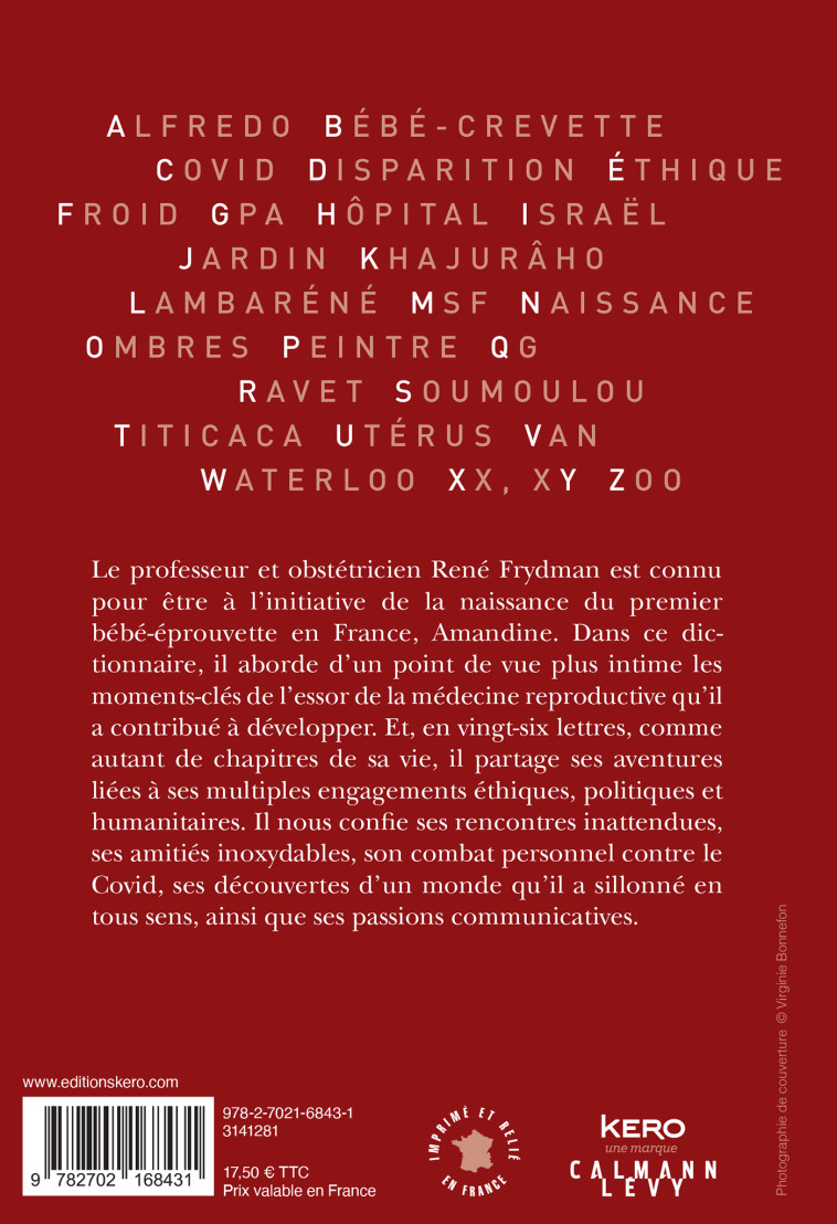 LE DICTIONNAIRE DE MA VIE - FRYDMAN RENE - KERO