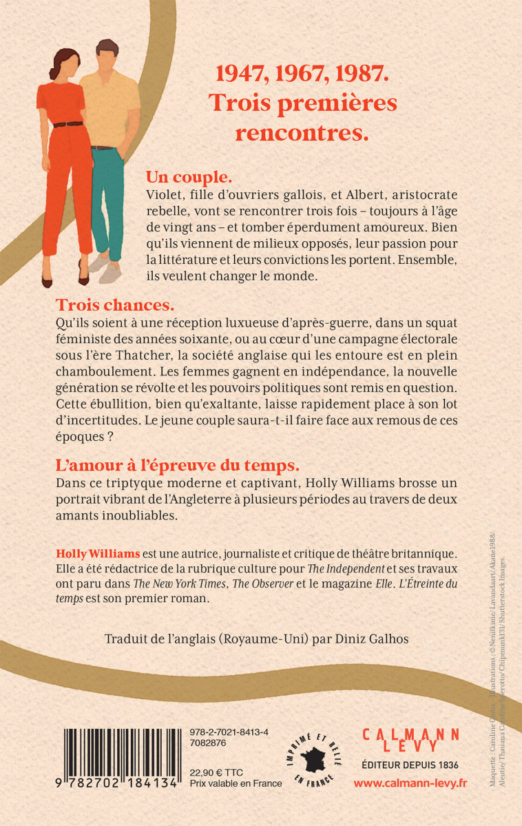 L'ETREINTE DU TEMPS - WILLIAMS HOLLY - CALMANN-LEVY