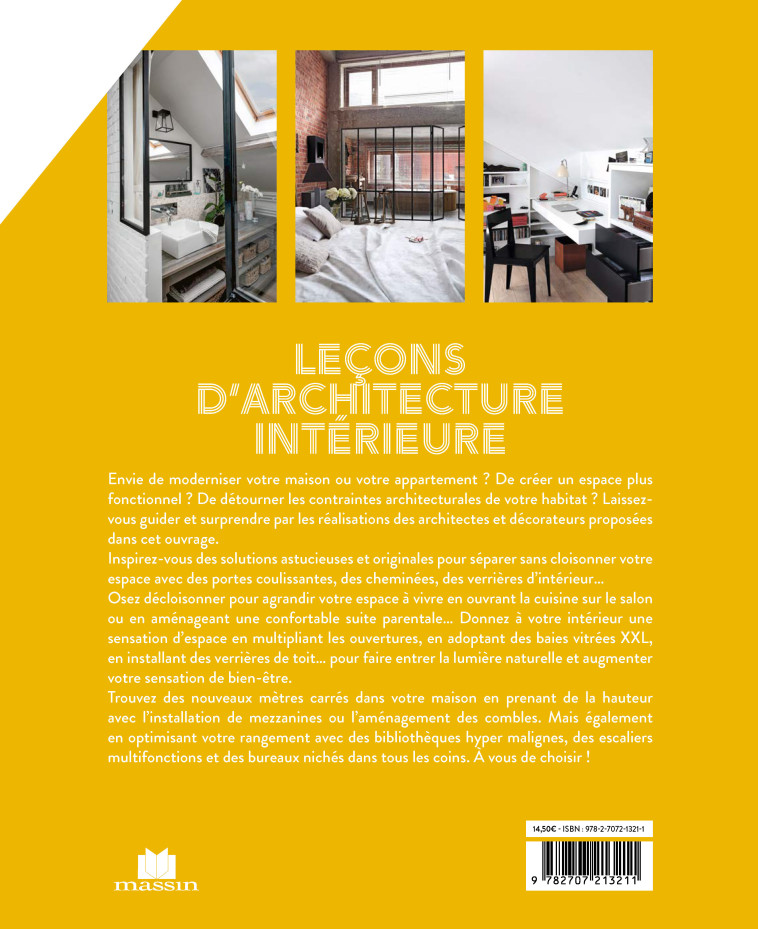 LECONS D'ARCHITECTURE INTERIEURE - XXX - CHARLES MASSIN