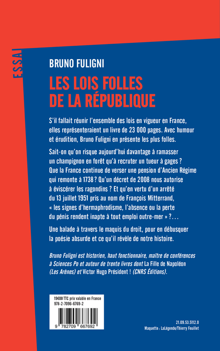 LES LOIS FOLLES DE LA REPUBLIQUE - FULIGNI BRUNO - LATTES