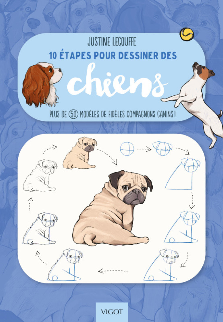 10 ETAPES POUR DESSINER LES CHIENS - LECOUFFE JUSTINE - VIGOT