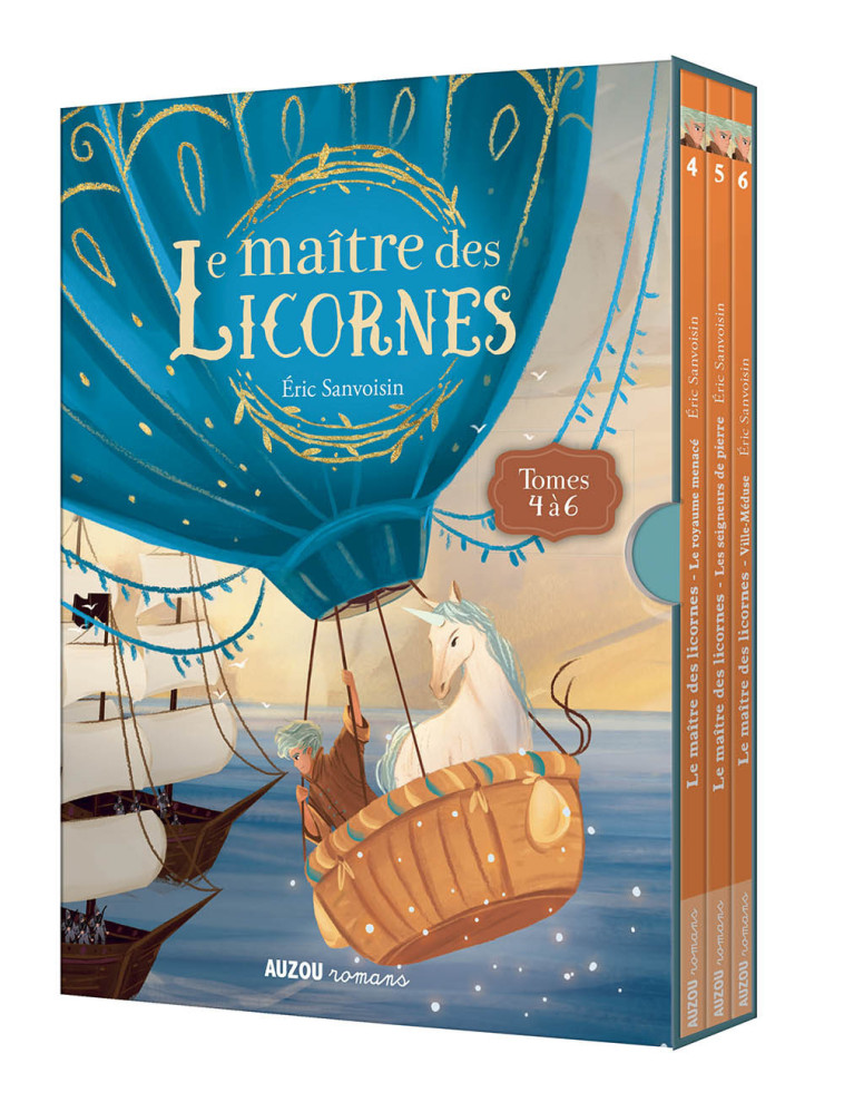 COFFRET TRILOGIE LE MAITRE DES LICORNES - TOMES 4 A 6 - SANVOISIN/FRENNA - AUZOU