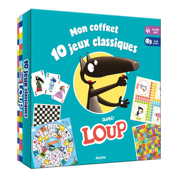 MON COFFRET 10 JEUX CLASSIQUES AVEC LOUP - LALLEMAND/THUILLIER - AUZOU