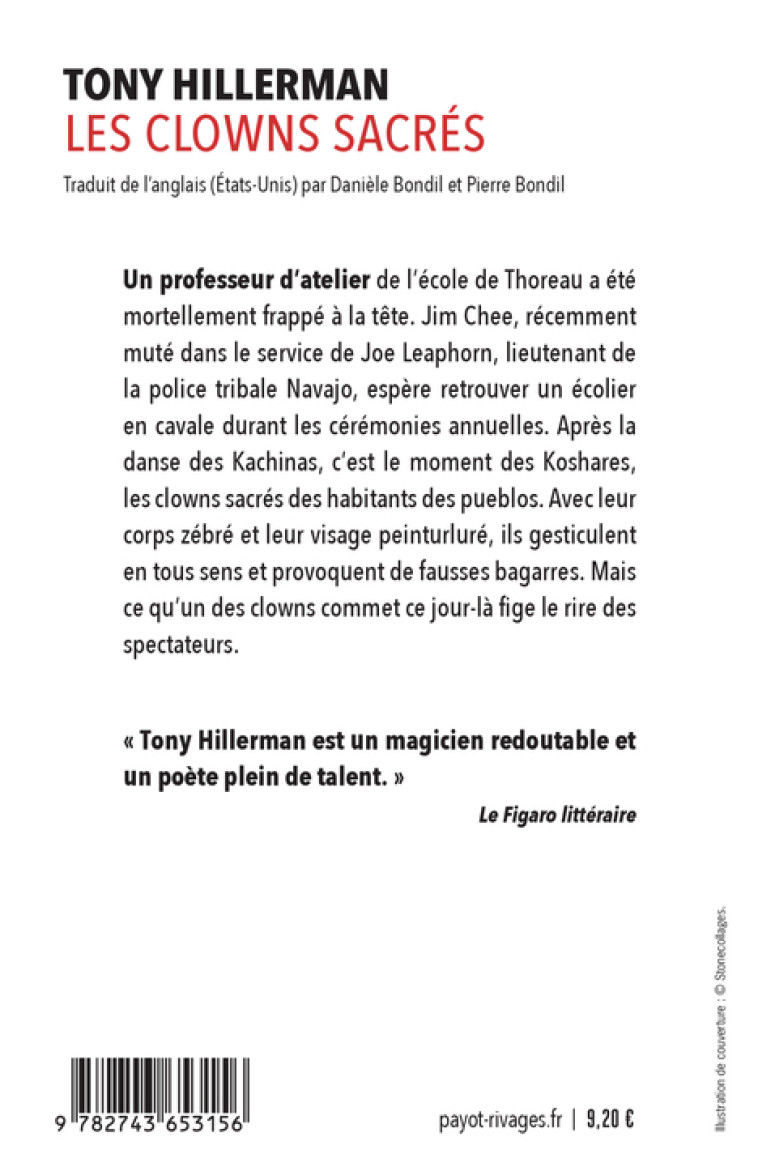 LES CLOWNS SACRES - HILLERMAN TONY - RIVAGES