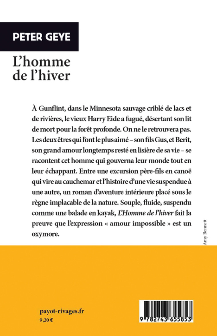 L'HOMME DE L'HIVER - GEYE PETER - RIVAGES