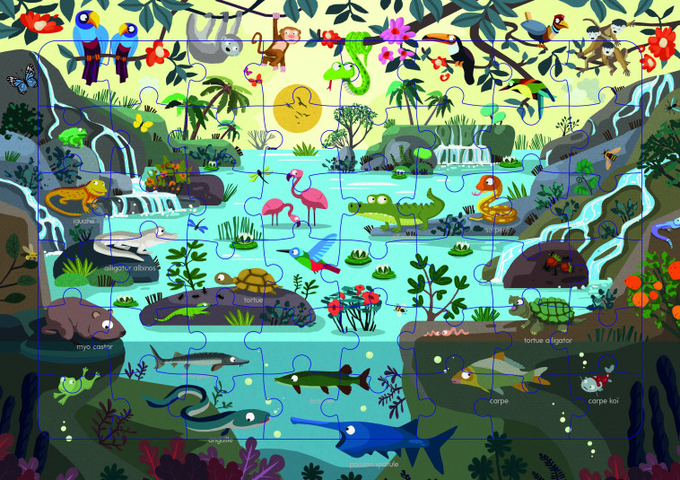 PUZZLE ILLUSTRE 48 PIECES LA MANGROVE - COLAS DES FRANCS N. - PICCOLIA