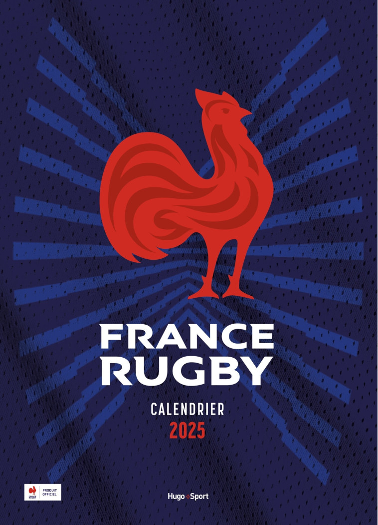 CALENDRIER MURAL FRANCE RUGBY 2025 - FFR - HUGO IMAGE