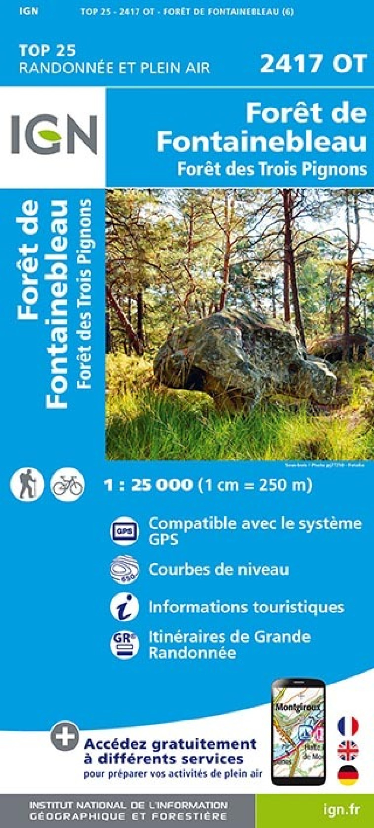 FORÊT DE FONTAINEBLEAU FORET TROIS PIGNONS -  - IGN