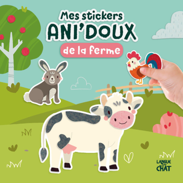 MES STICKERS ANI'DOUX DE LA FERME - PILLOW/COLLECTIF - LANGUE AU CHAT