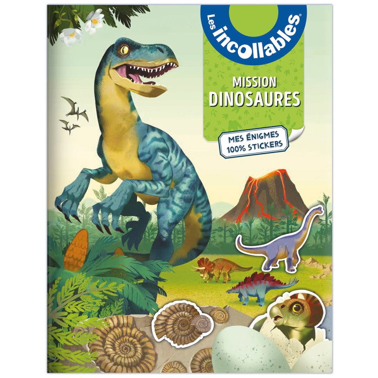 MISSION DINOSAURES MES ENIGMES EN STICKERS - XXX - PLAY BAC