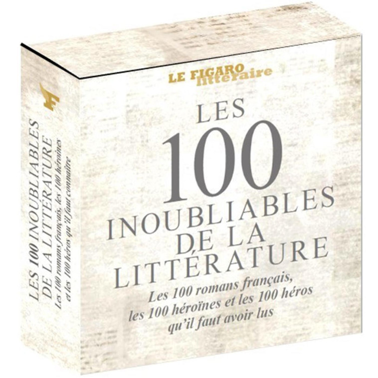 COFFRET 3 GUIDES 100: LES 100 INOUBLIABLES DE LA LITTERATURE - LE FIGARO LITTERAIRE - STE DU FIGARO