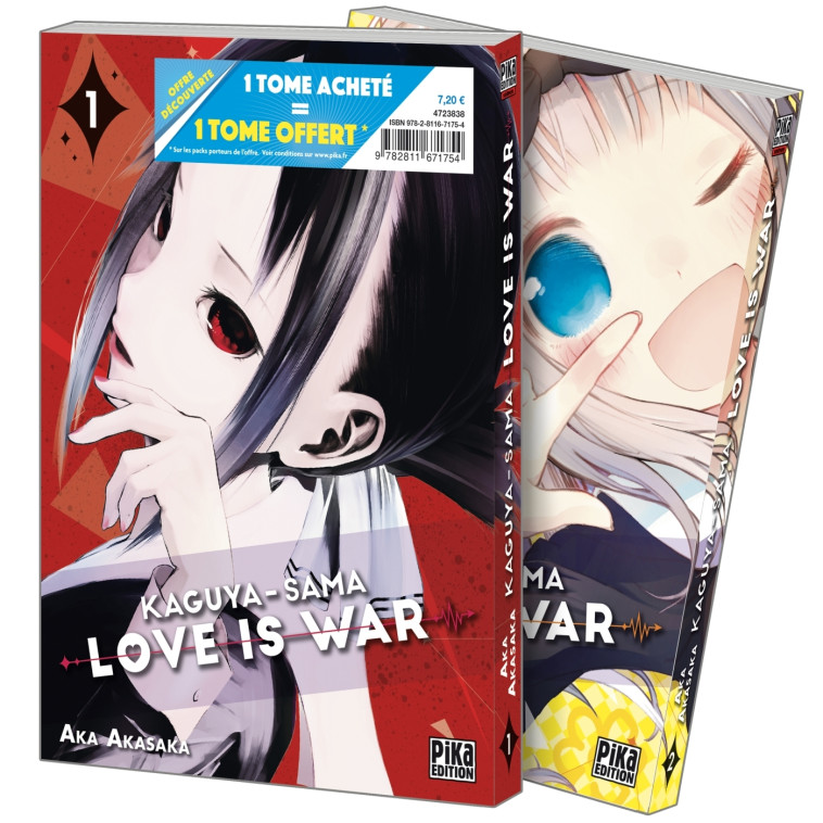 KAGUYA-SAMA: LOVE IS WAR PACK OFFRE DECOUVERTE T01 ET T02 - AKASAKA AKA - PIKA