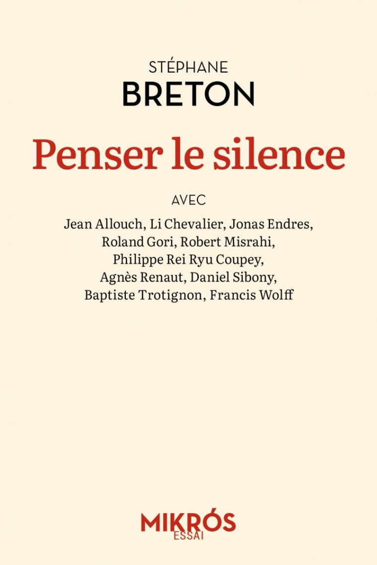 PENSER LE SILENCE - BRETON STEPHANE - DE L AUBE