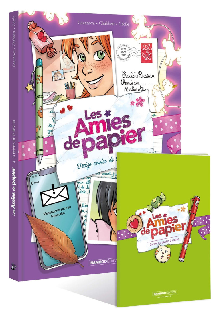 LES AMIES DE PAPIER - T03 + SET PAPETERIE - CAZENOVE/CHABBERT - BAMBOO