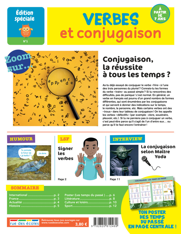 VERBES ET CONJUGAISON EDITION SPECIALE N1 - COLLECTIF - RUE DES ECOLES