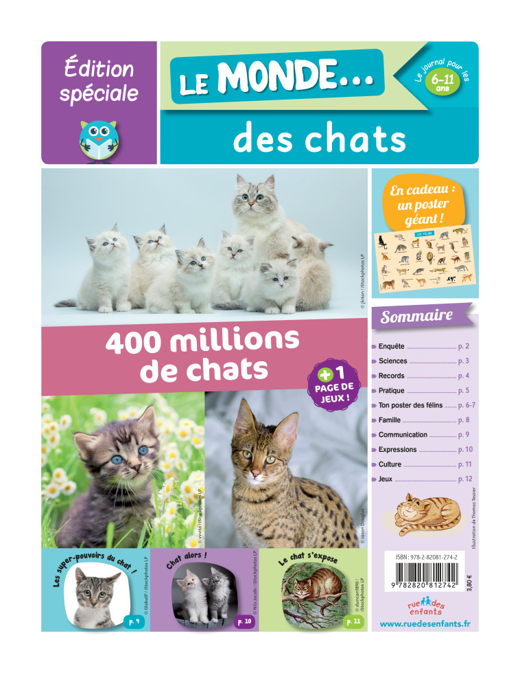 LE MONDE... DES CHATS - EDITION SPECIALE - COLLECTIF - RUE DES ECOLES