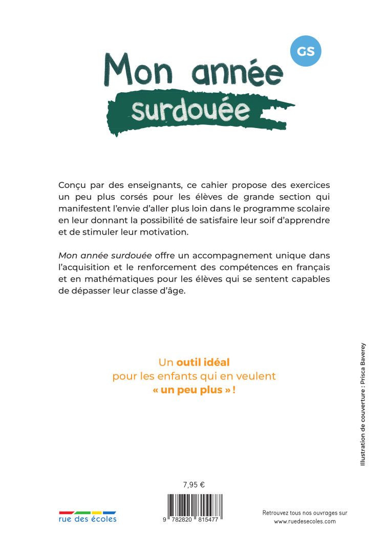 MON ANNEE SURDOUEE GS - DES EXERCICES PLUS CORSES POUR LES PETITS FUTES - COLLECTIF - RUE DES ECOLES