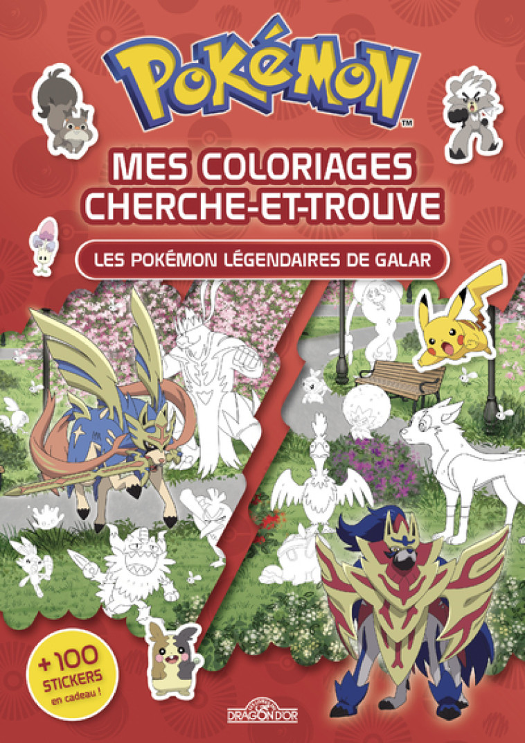 POKEMON # MES COLORIAGES CHERCHE-ET-TROUVE # LES POKEMON LEGENDAIRES DE GALAR - THE POKEMON COMPANY - DRAGON D OR