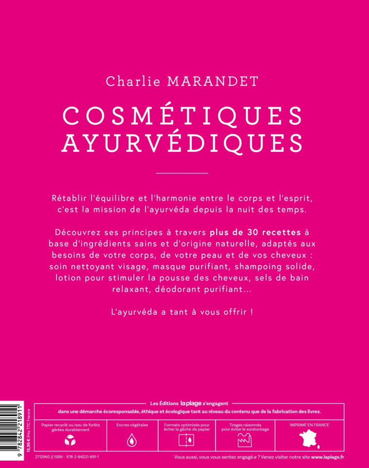 COSMETIQUES AYURVEDIQUES - MARANDET CHARLIE - LA PLAGE