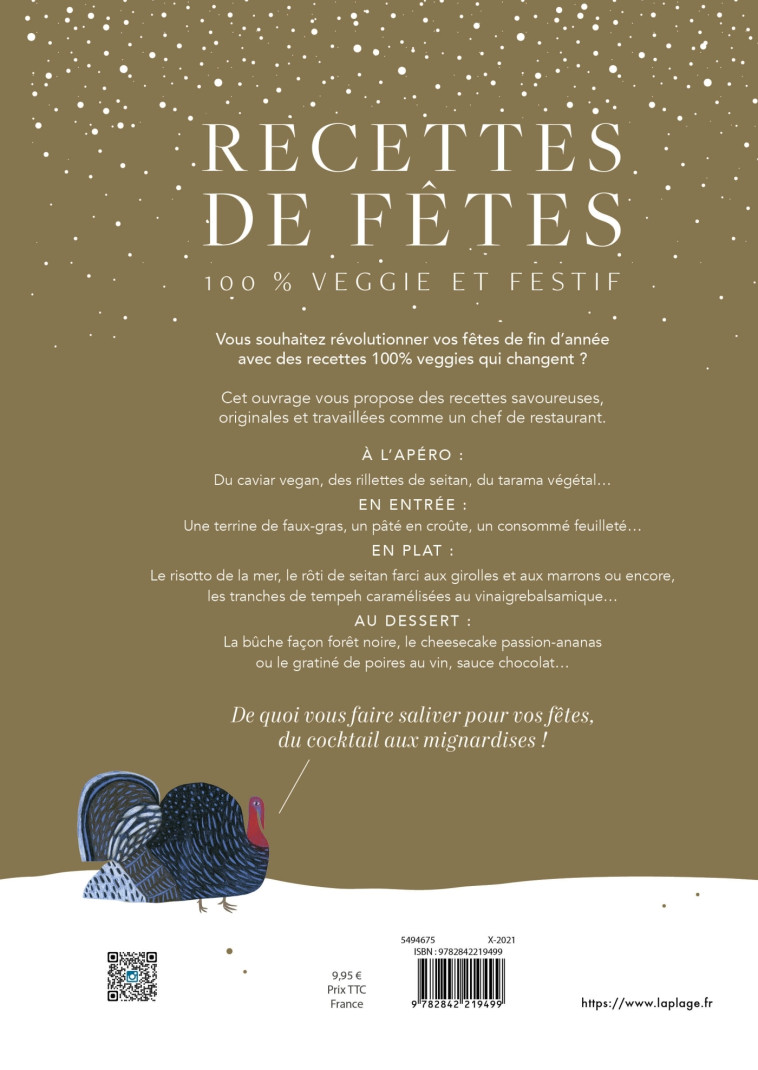 RECETTES DE FETES 100% VEGGIE ET FESTIF - LES DINDES VOUS DIRONT MERCI ! - BERRUE-POUYET A. - LA PLAGE