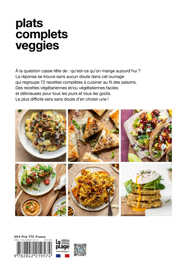 PLATS COMPLETS VEGGIES - CAROLINE RECIPES - LA PLAGE