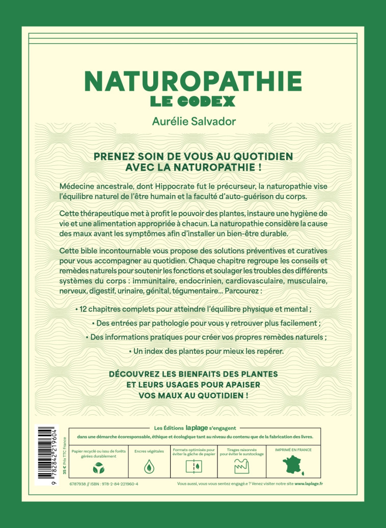 NATUROPATHIE LE CODEX - AURELIE SALVADOR - LA PLAGE