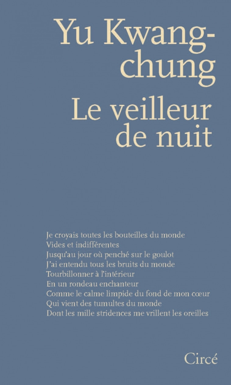 LE VEILLEUR DE NUIT - YU KWANG-CHUNG - CIRCE