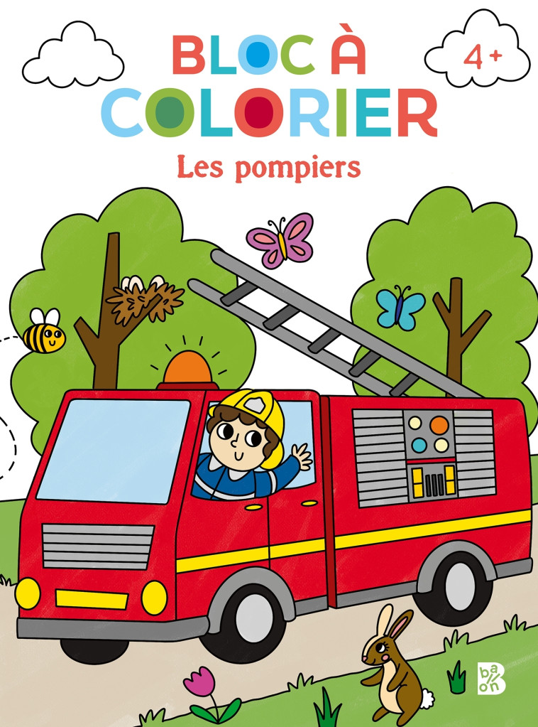 BLOC A COLORIER  - LES POMPIERS - XXX - BALLON