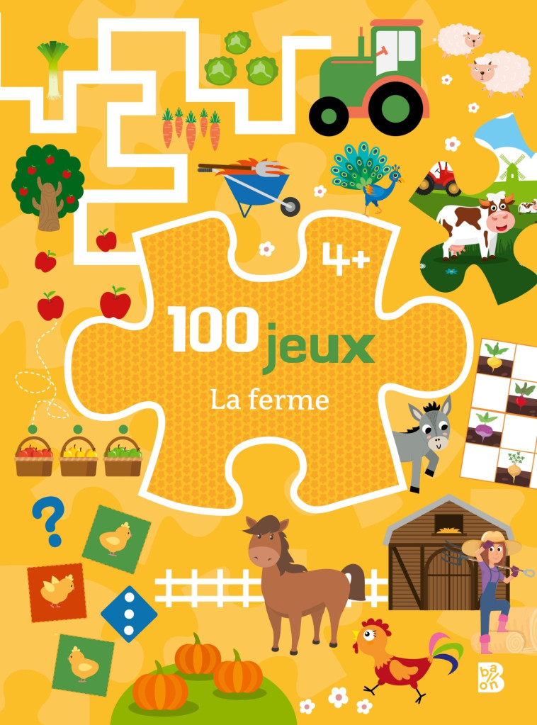 100 JEUX LA FERME 4+ - COLLECTIF - BALLON