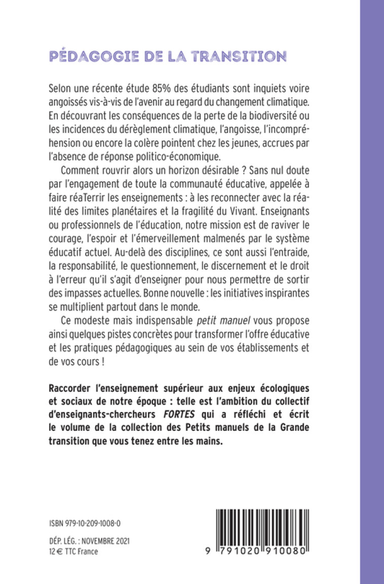 PEDAGOGIE (TP) - CAMPUS DE LA TRANSIT - LIENS LIBERENT