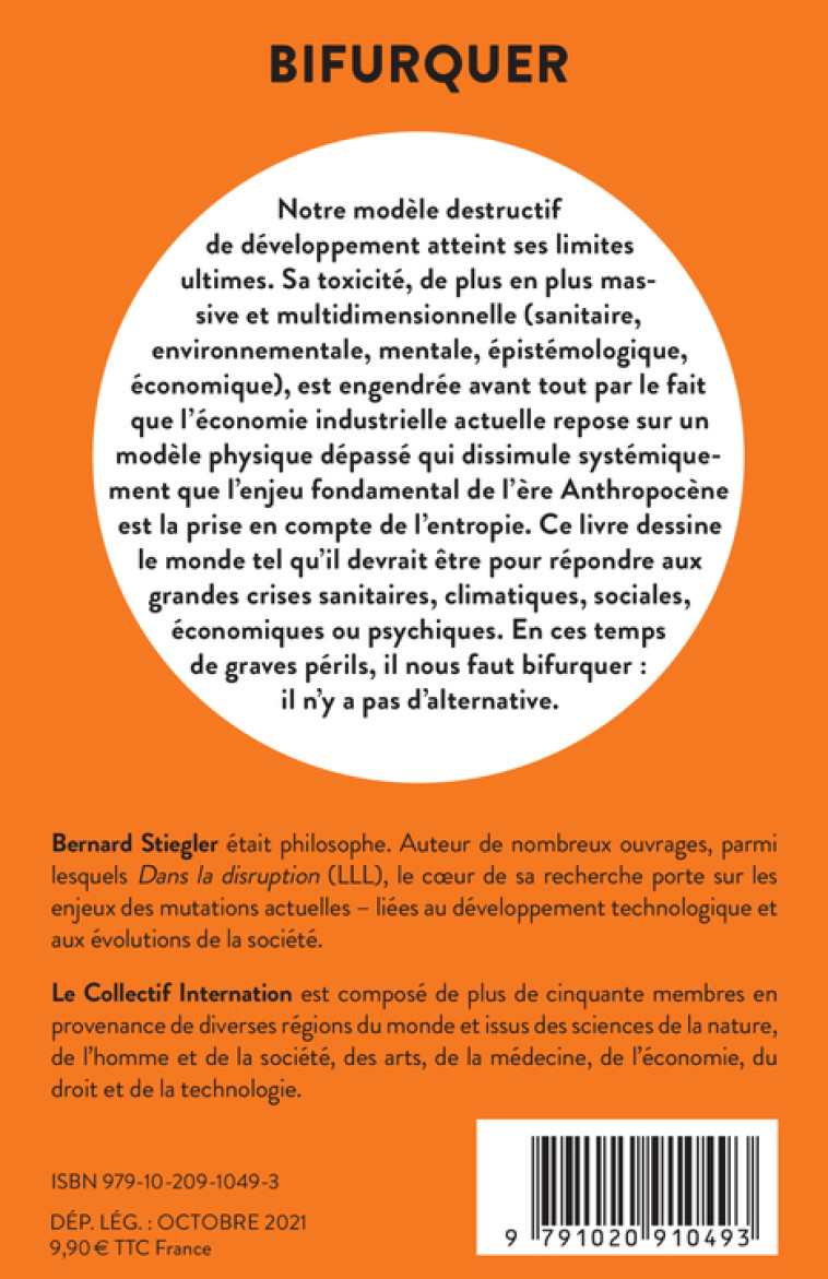 BIFURQUER - IL N'Y A PAS D'ALTERNATIVE - STIEGLER BERNARD - LIENS LIBERENT