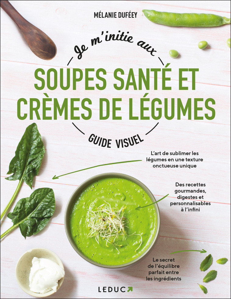 JE M'INITIE AUX SOUPES SANTE ET CREMES DE LEGUMES - GUIDE VISUEL - DUFEEY MELANIE - LEDUC