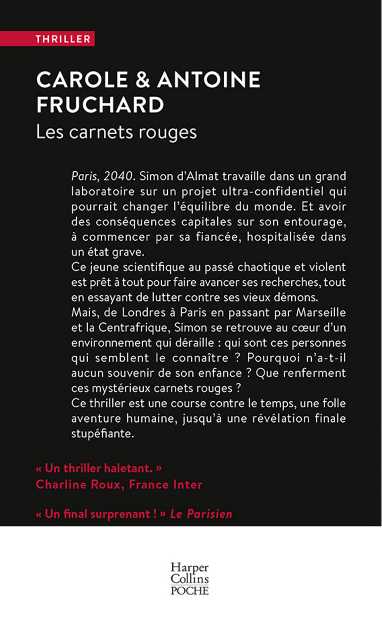 LES CARNETS ROUGES - FRUCHARD - HARPERCOLLINS