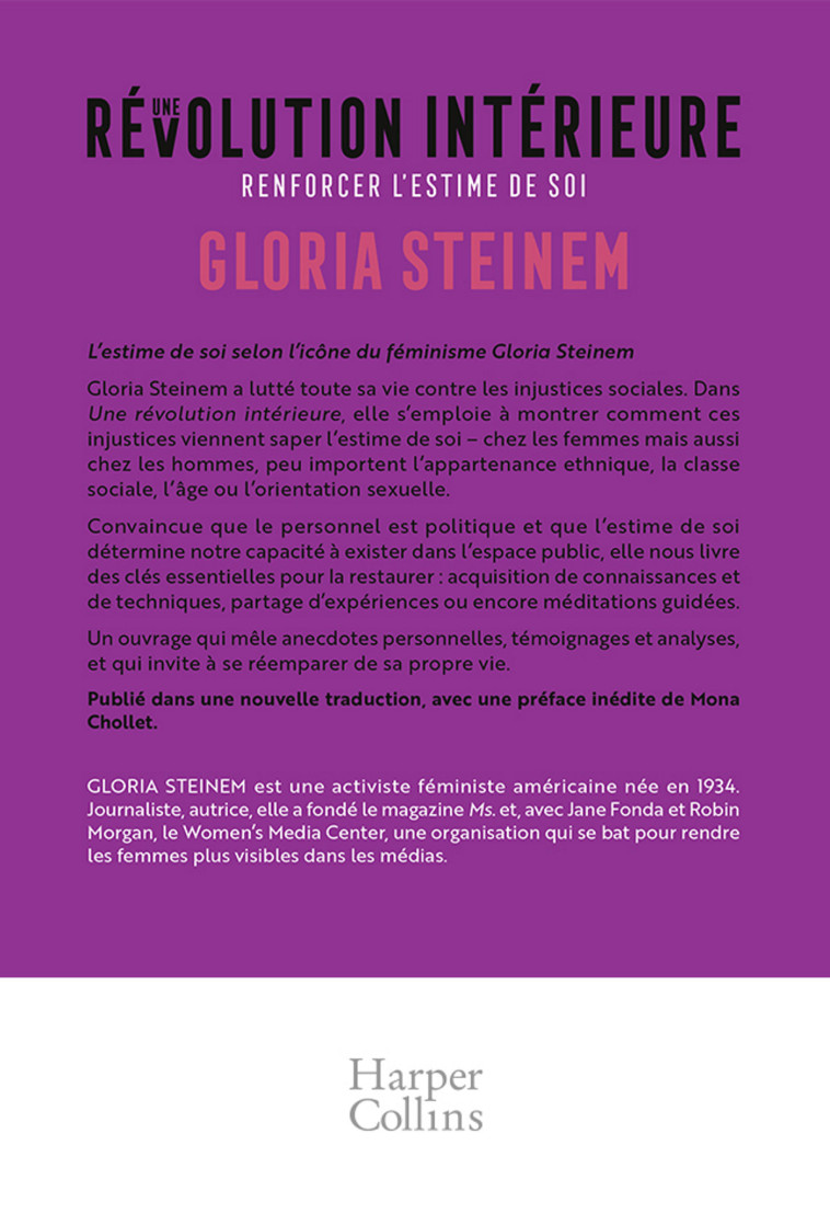 UNE REVOLUTION INTERIEURE - STEINEM GLORIA - HARPERCOLLINS