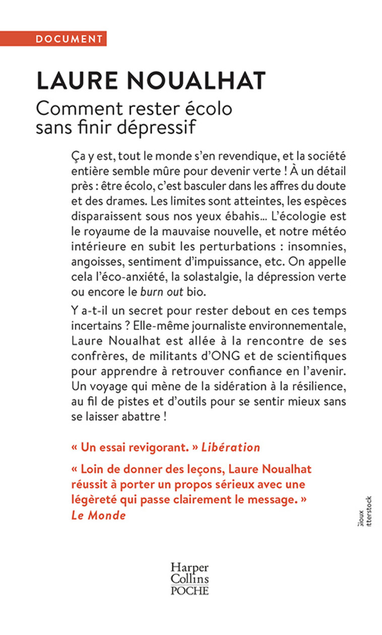 COMMENT RESTER ECOLO SANS FINIR DEPRESSIF - NOUALHAT LAURE - HARPERCOLLINS