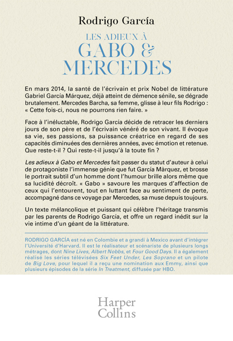 LES ADIEUX A GABO & MERCEDES - GARCIA RODRIGO - HARPERCOLLINS