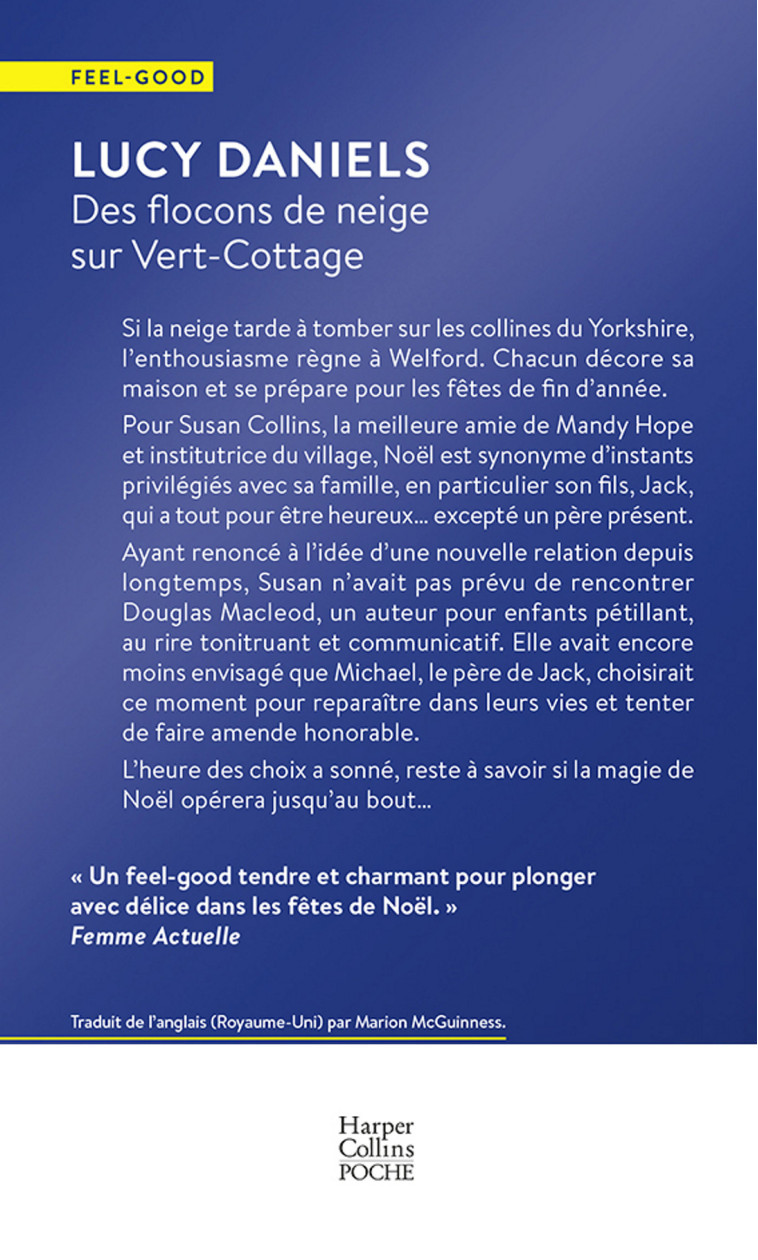 DES FLOCONS DE NEIGE SUR VERT-COTTAGE -  UN FEEL-GOOD TENDRE ET CHARMANT POUR PLONGER AVEC DELICES D - DANIELS LUCY - HARPERCOLLINS