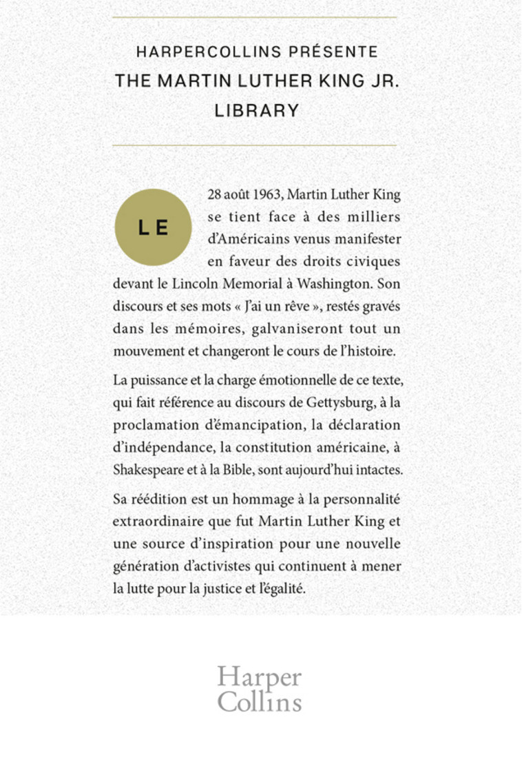 I HAVE A DREAM - KING MARTIN LUTHER - HARPERCOLLINS