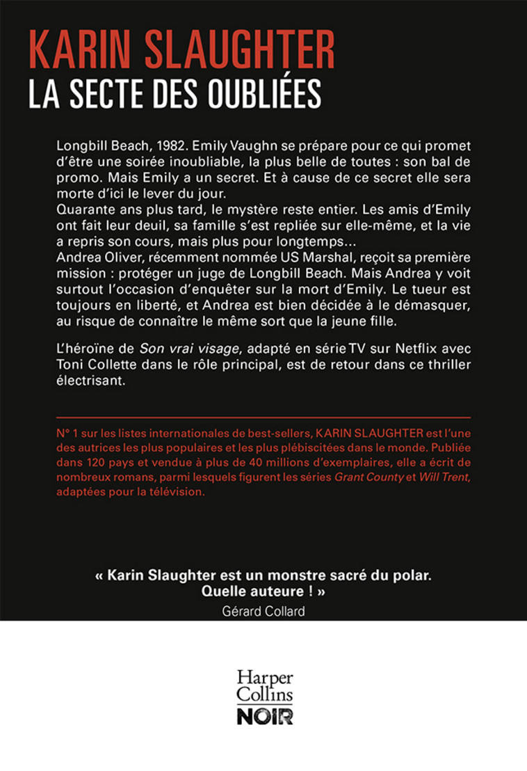 LA SECTE DES OUBLIEES - SLAUGHTER KARIN - HARPERCOLLINS